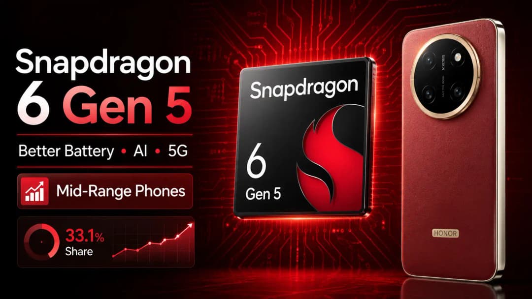 Snapdragon 6 Gen 5 Targets Better Battery, AI and 5G for Mid-Range Phones